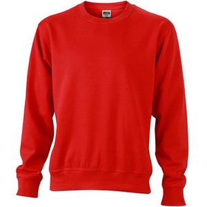 James and Nicholson Uniseks werkkleding Sweatshirt (Rood)