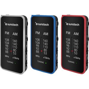 Draagbare analoge multiband-radio - Pocket formaat - 1 stuk - Rood