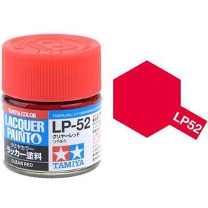 Tamiya LP-52 Red - Clear - Gloss - Lacquer Paint - 10ml Verf potje