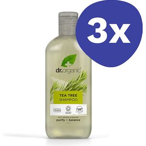 Dr Organic Tea Tree Shampoo (3x 265ml)