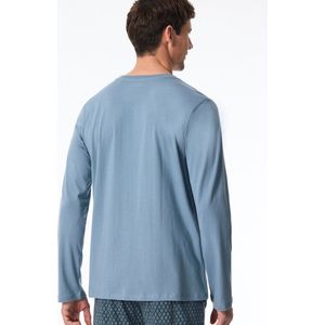 Schiesser Heren shirt lange m.mix en relax 182043 808 Blaugrau-50