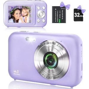Digitale Fotocamera - Hoge Resolutie - Draaibaar LCD-Scherm - Oplaadbare Batterij