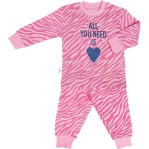 Pyjama - Newborn - Baby - Peuter - Kraamcadeau - All you need is - blue heart - Premium collectie Frogs en Dogs -  maat 80 (9-12 mnd)