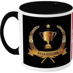 Feyenoord Mok - Landskampioen 2 - Koffiemok - Rotterdam - 010 - Voetbal - Kampioen - Beker - Koffiebeker - Theemok - Zwart - Limited Edition