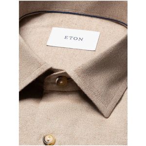 Eton - Overhemd Beige Eton Lange Mouw Overhemd Beige 100014457