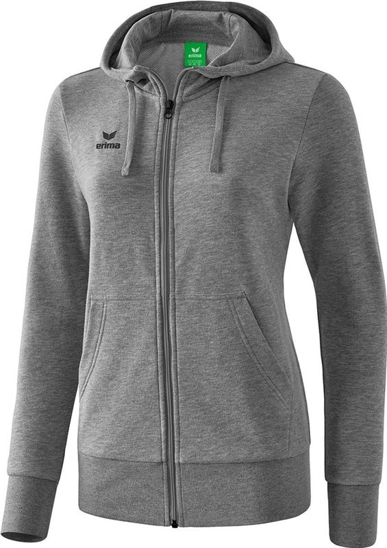 Erima Sweatjack Met Capuchon Dames - Grey Melange | Maat: 34