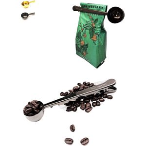 Yellowtuli® | Koffieschepjes 2 stuk | Koffie Schepje met Klem | Maatschepje Zwart | Koffie Accessoires | Coffee Measuring Spoon 7g | Coffee Scoop | Coffee Scoop with Clip | Gift Ideas |