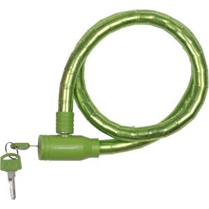 Dunlop kabelslot groen met plastic coating 80 cm - Fietsslot voor motor/scooter/brommer/fiets