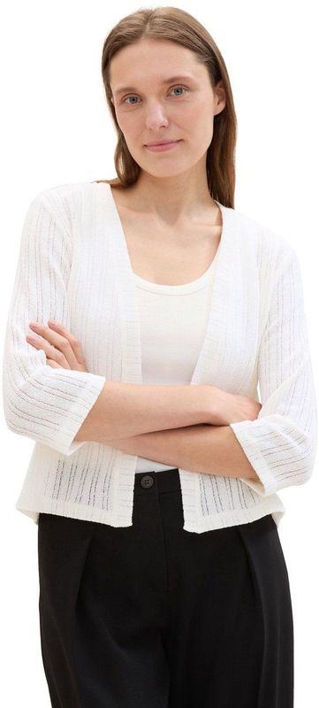 TOM TAILOR - Gebreid Vest - Wit