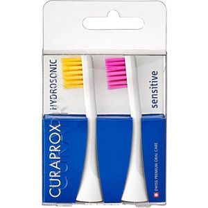 Curaprox Hydrosonic Opzetborstel Sensitive Duo Geel Roze - 2 stuks