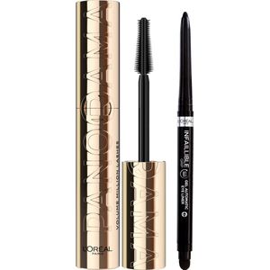 L'Oréal Paris Panorama Mascara Black & Infaillible 36H Grip Gel Automatic Eyeliner - Lengte, separatie en volume mascara - Opdraaibaar gelpotlood met handige sponsapplicator - Routine Bundel