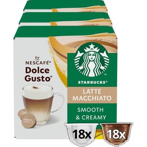 Nescafé Koffiecups Dolce Gusto Starbucks Latte Macchiato 18 cups (3x6)