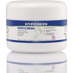 Hypogeen Voetcrème - hypoallergeen - voor koude, droge & gevoelige voeten - met squalaan - hydraterende voetcrème met ureum - PH neutraal - tube 100ml