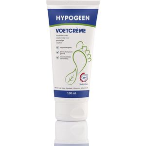 Hypogeen Voetcrème – Hypoallergene Hydraterende Voetencrème Voor Zeer Droge & Gevoelige Voeten – Droge Voeten Crème Met Ureum, Squalaan & Panthenol – Tegen Geur & Helpt De Voethuid In Balans Te Houden – 100 ml Tube
