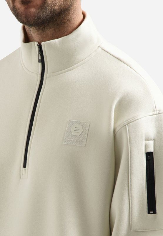 Sweater met halve rits