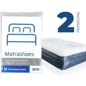 Matrashoes - Matrasbeschermer - Watervast - Tweepersoons - 260x180cm - Verhuizen - Opslag