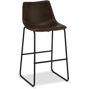 Rootz Barkruk - Tegenkruk - Hoge stoel - Kunstleer - Ergonomisch ontwerp - Eenvoudig onderhoud - Duurzaam - 46 cm x 54 cm x 97 cm
