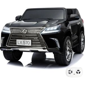 Lexus 570 - Elektrische kinderauto - 12V Accu Auto - Voor Jongens en Meisjes - 2 persoons - Afstandsbediening - Zwart