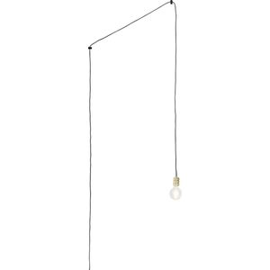 QAZQA cavalux - Design Hanglamp voor boven de eettafel | in eetkamer - 1 lichts - Ø 5 cm - Goud/messing - Woonkamer | Slaapkamer | Keuken