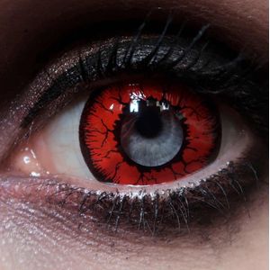 Mini Sclera Red Rage - 17mm - 3 maanden fun lenzen - Halloween Carnaval Party - per 2 - MesmerEyez
