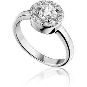 New Bling 9NB 0193 54 Zilveren ring - zirkonia 10 mm - maat 54 - zilverkleurig