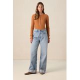 Sissy-Boy - Ajour Trui - Lichtbruin - Lange Mouwen - Aansluitende Fit