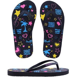Souls Slippers - Soft - Black Neon Love Kids - Maat L (34/35)