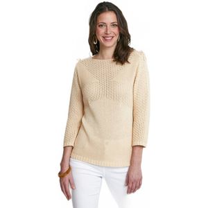 Trui met ronde hals en mooie vetersluiting