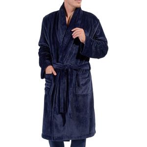 HOM - Everest - Badjas - Blauw - Velours