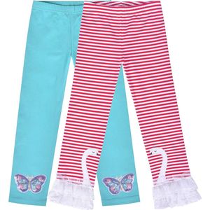 Meisjes Leggings 3-Pack - Katoenen, Rekbare Broekjes voor Kinderen (2-7 Jaar)