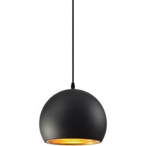 Moderne ronde hanglamp zwart met goud 25cm “ Goldy