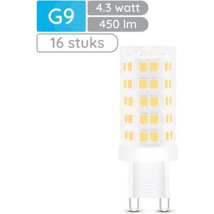 Modee LED Lamp G9 - 4.3W 4000K 450 LM 230V - LED Lamp insteek - Wit Licht - 16 stuks