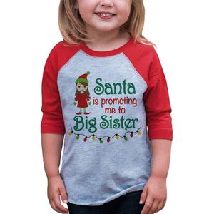 Kerst Raglan Shirt Rood voor Kinderen