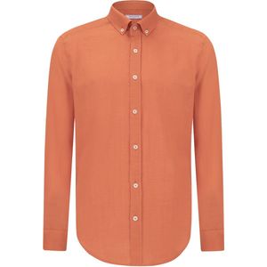 Felix Hardy Biologisch Katoen Shirt - Overhemd Organic Cotton Lange Mouven Heren Oranje - L