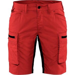 Blaklader 7149 Dames Korte Werkbroek Rood/Zwart