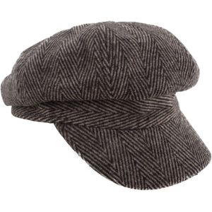 Funny Fashion Verkleed pet/hoed Bakerboy - voor heren - grijs - jaren 20/30/40 thema - Peaky