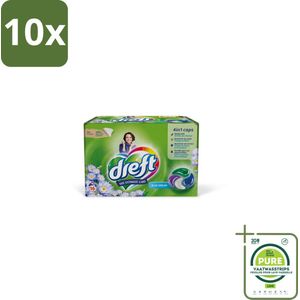 10 x Dreft - Wasmiddelcapsules - Blue Dreams - Frisse geurboost - 16 Wasbeurten - Grootverpakking - Wascapsules - Plasticvrije Verpakking - Wasmiddel - Wascapsules Dreft - Wasmiddel Capsules
