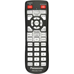 Afstandsbediening geschikt voor de PANASONIC PT-RZ120U beamer, vervangt N2QAYA000060