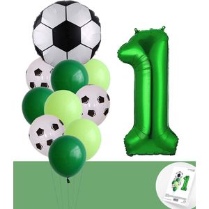 Voetbal Verjaardag * Ballonnen Set 1 Jaar * Hoera 1 Jaar * Jarig Voetbal * Voetbal Fan * Snoes * 80 CM * Voetbal Versiering * Birthday