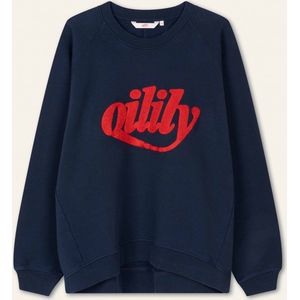 Oilily - Homerun sweat long sleeves crew top - Blauw - XS