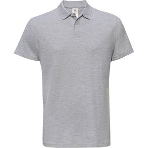 Unisex Polo korte mouwen ID.001 Heather Grijs merk B&C maat S