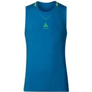 Odlo Singlet Crew Neck Ceramicool Seamless - Sportshirt - Heren - Blauw - Maat XL