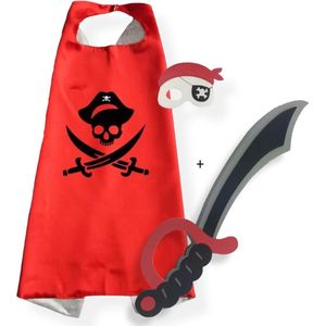 Cape - Masker - Zwaard - Piraat- Piraten - Carnavalskleding