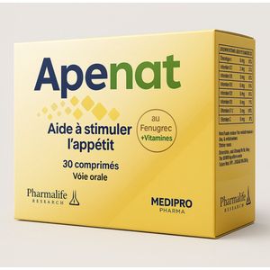 Apenat ® 30 Capsules | Aankomen Gewicht |Eetlust Stimulans| Eetlust Stimuleren | Feneriek + 11 Vitamines | Weight Gainer | Gewichtstoename |