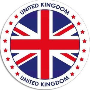 10x Verenigd Koninkrijk sticker rond 14,8 cm - Britse vlag - Landen thema decoratie feestartikelen/versieringen