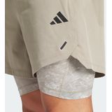 adidas - Performance Power Workout - Korte Broek - Groen - 2-in-1