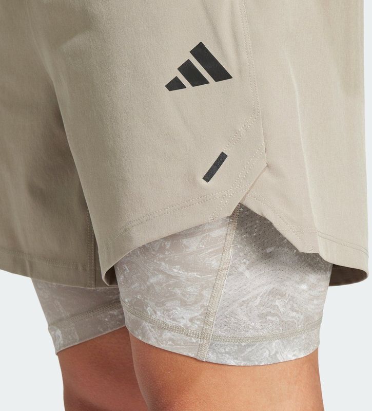 adidas - Performance Power Workout - Korte Broek - Groen - 2-in-1