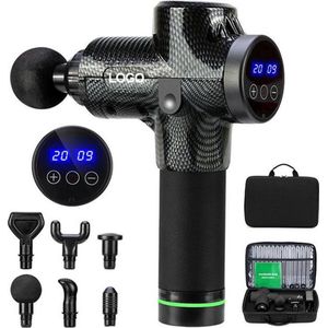 Elpatron Massage gun- profesioneel massage pistool-6 opzetstukken en koffer- massage pistool 30 standen- massageapparaat-massagegun