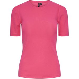 Pieces T-shirt Pcruka Ss Puff Top Noos 17133700 Hot Pink Dames Maat - M