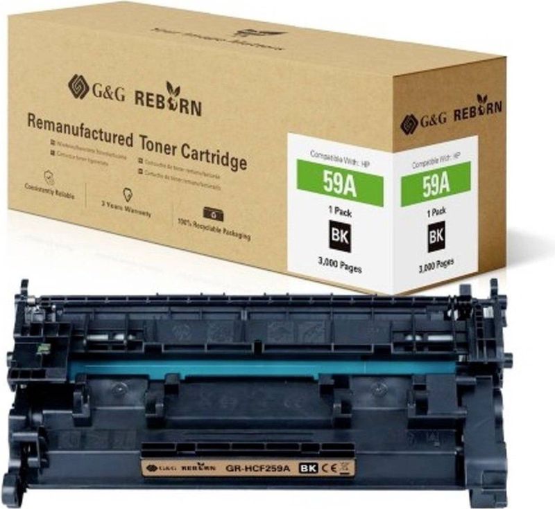 G&G - Toner - Vervangt HP 59A - Compatibel - Zwart - 3000 Bladzijden